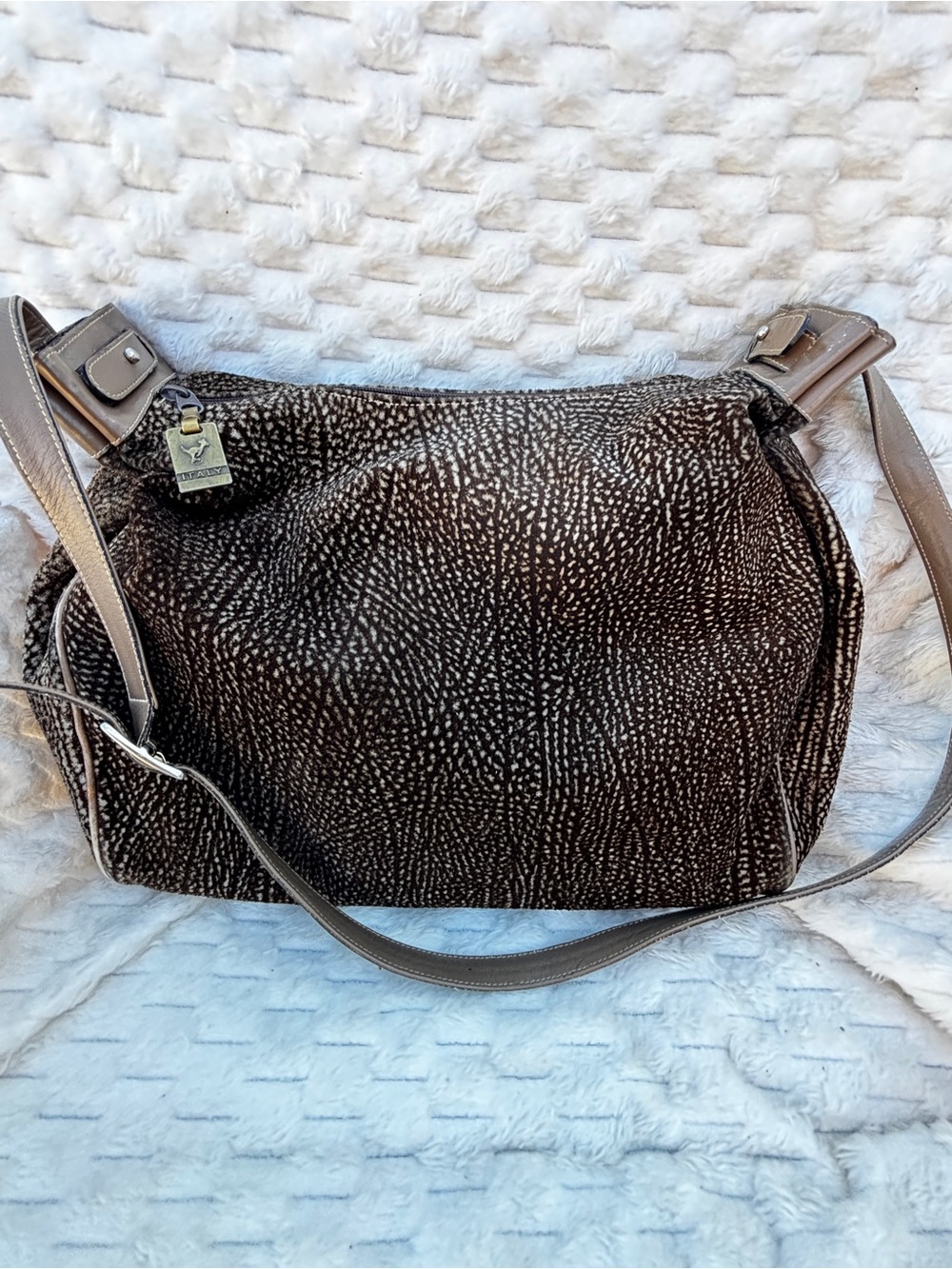 Silvano Biagini Italian Hair-On Hide Crossbody | Leather Lined